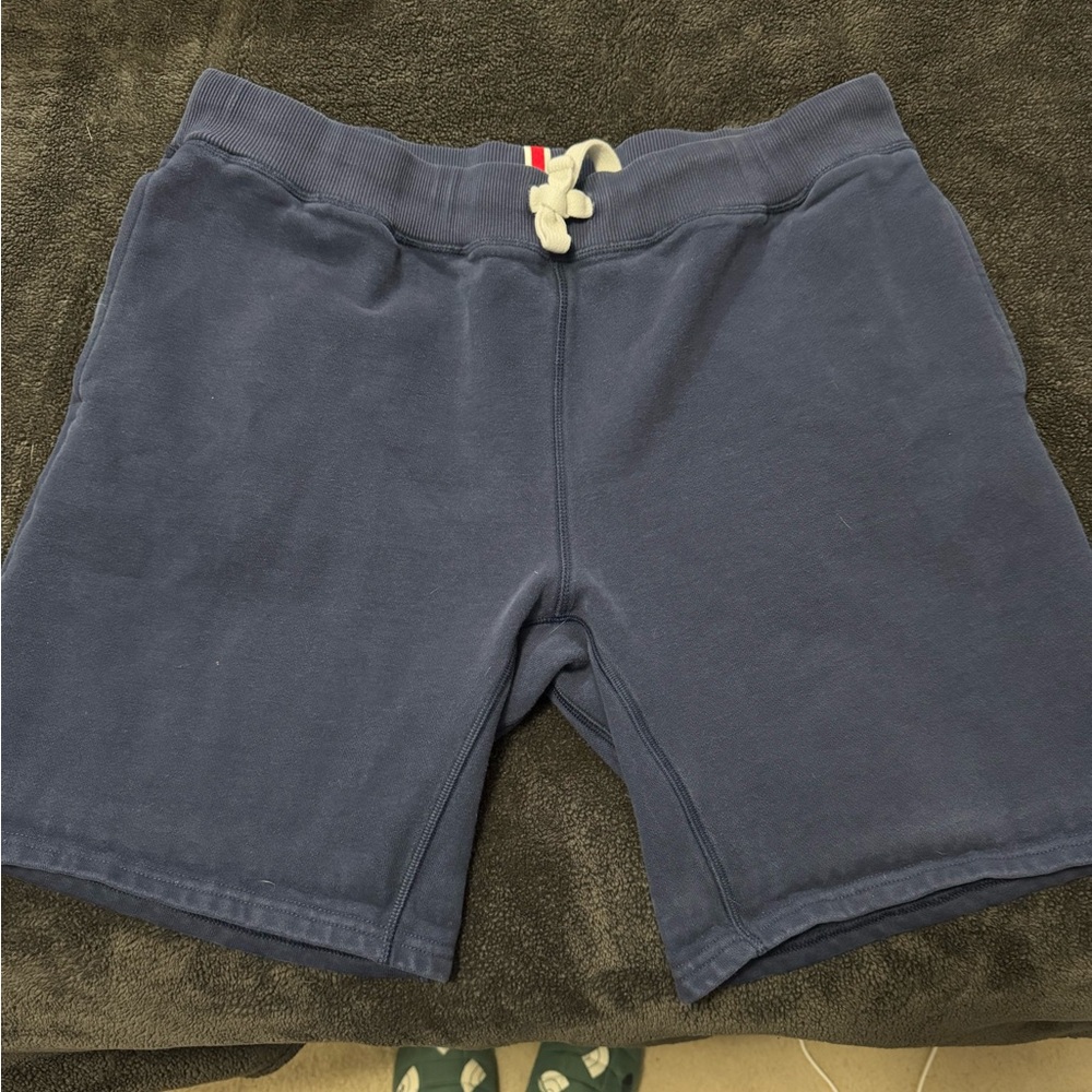 Tracksmith New England Fleece Sweat Shorts Navy Blue XL 🩳 🏃‍♂️